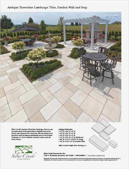 Antique Travertine Landscape Tiles Cut Sheet