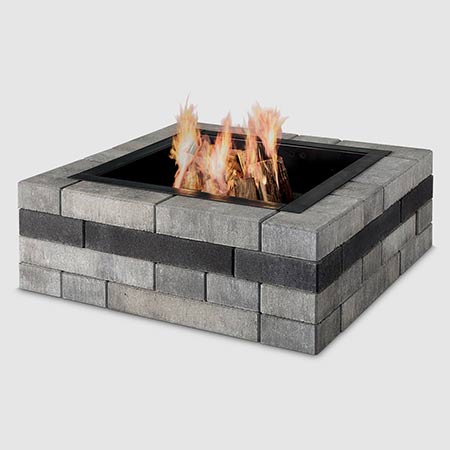 Contemporary Wood Burning Fire Pit Kit