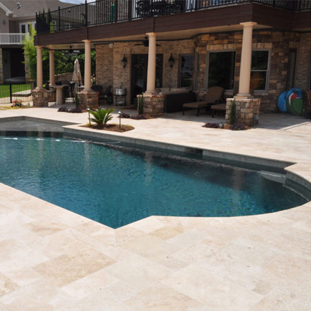 Travertine Pool Deck